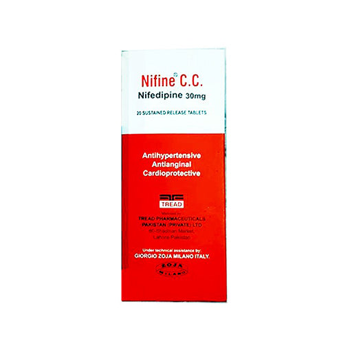 Nifine C.C. (30mg) Tablets – 20’s | Nifedipine for Blood Pressure & Heart Health