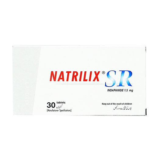 Natrilix SR (1.5mg) Tablets – 30’s | Indapamide Sustained Release for Hypertension & Fluid Balance