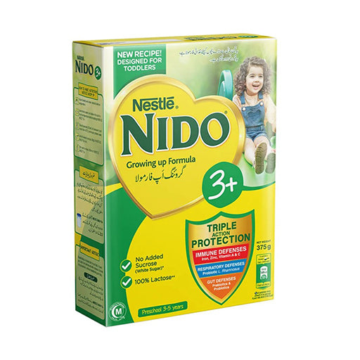Nestlé NIDO 3+ Growing-Up Milk Powder – 375g | Complete Toddler Nutrition (Ages 3-5 Years)