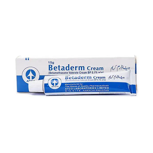 Betaderm (0.1%) 15g Ointment – Potent Corticosteroid for Skin Inflammation & Irritations