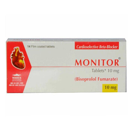 Monitor (10mg) Tablets – 14’s | Effective Blood Pressure & Angina Control (Amlodipine)