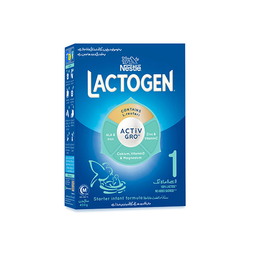 Nestlé Lactogen 1 Infant Formula Milk Powder – 400g | Complete Starter Nutrition (0-6 Months)
