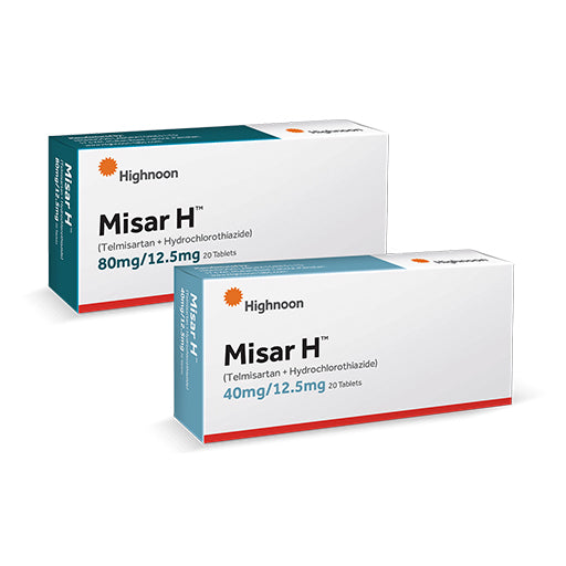 Misar H (40/12.5mg) Tablets – 14’s | Blood Pressure Control & Hypertension Relief