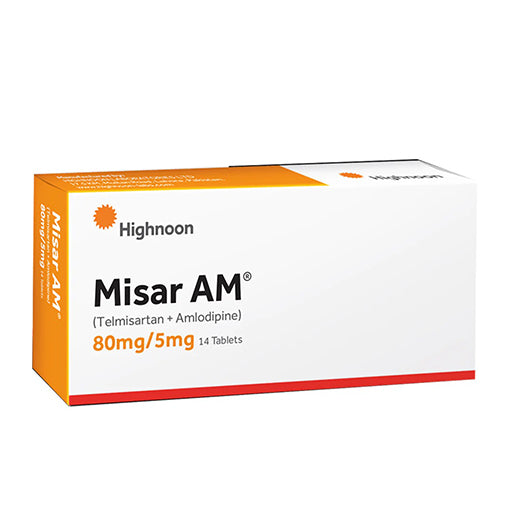 Misar AM (80/5mg) 14 Tablets – Advanced Dual Therapy for Blood Pressure Control (Telmisartan + Amlodipine)