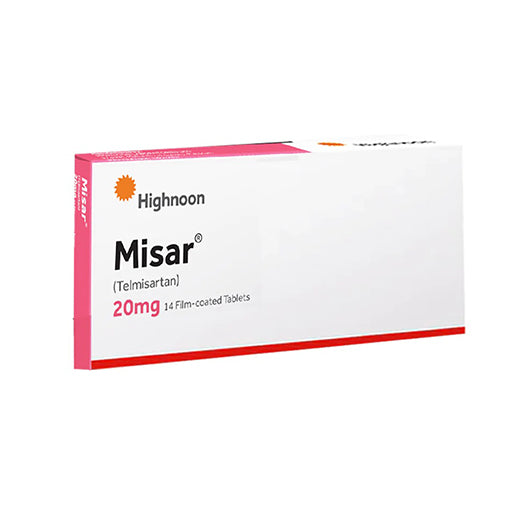 Misar (20mg) 20 Tablets – Telmisartan for High Blood Pressure & Heart Protection