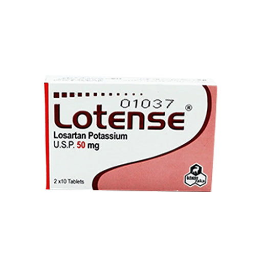Lotense 50mg Tablets – Atenolol for High Blood Pressure & Heart Health (20 Tablets)