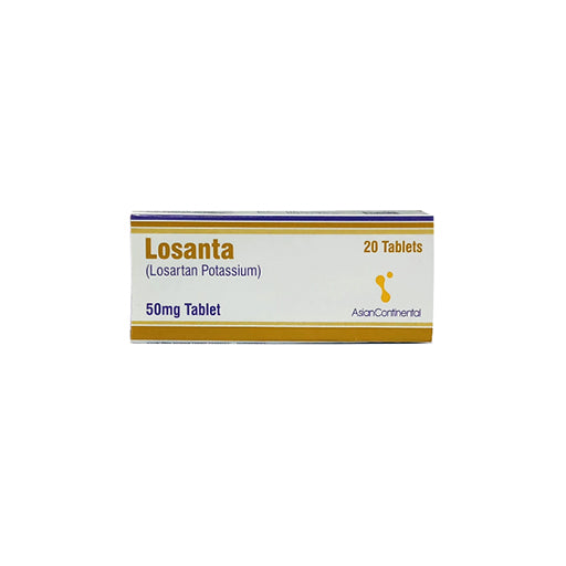 Losanta 50mg Tablets – Losartan Potassium for High Blood Pressure (25 Tablets)