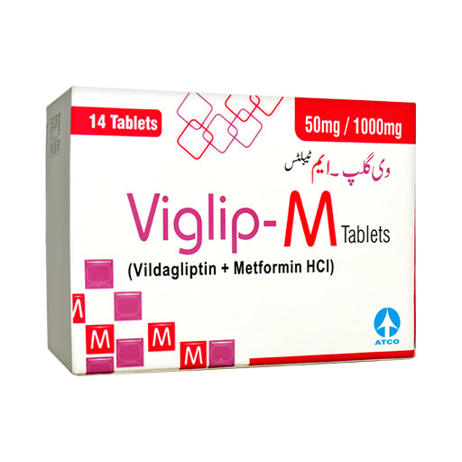 Viglip-M (50/1000mg) 14 Tablets