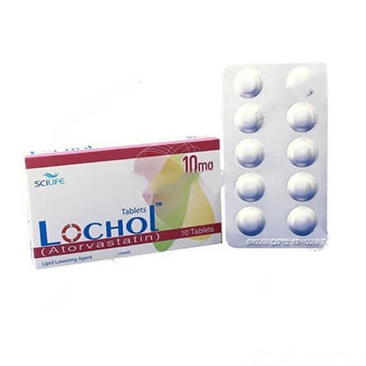 Lochol 10mg Tablets – Atorvastatin for Cholesterol & Heart Health (30 Tablets)
