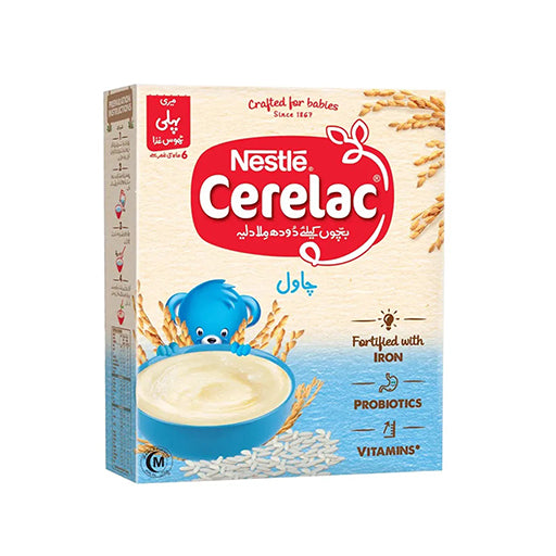 Nestlé Cerelac Rice Baby Cereal – 175g | First Weaning Food for Babies (6 Months+)