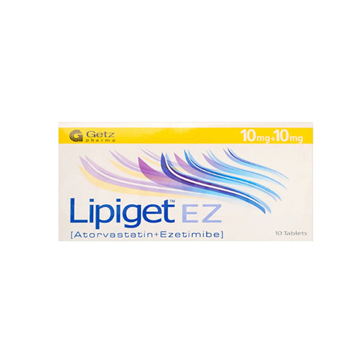 Lipiget-EZ 10/10mg Tablets – Dual Action Cholesterol Support