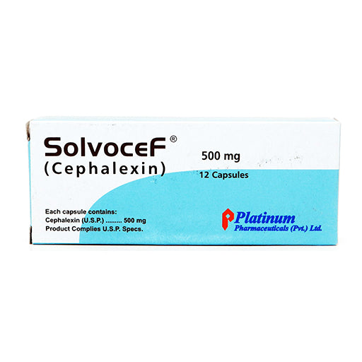 Solvocef (500mg) 12 Capsules