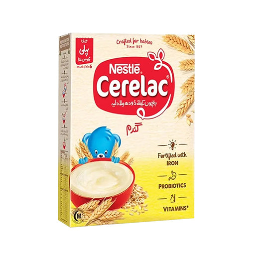 Nestlé Cerelac Wheat Baby Cereal – 350g | Iron-Fortified First Weaning Food (6 Months +)