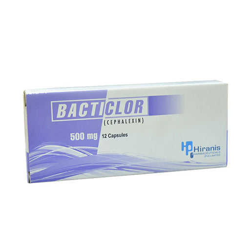 Bacticlor (500mg) 12 Capsules – Broad-Spectrum Antibiotic for Bacterial Infections