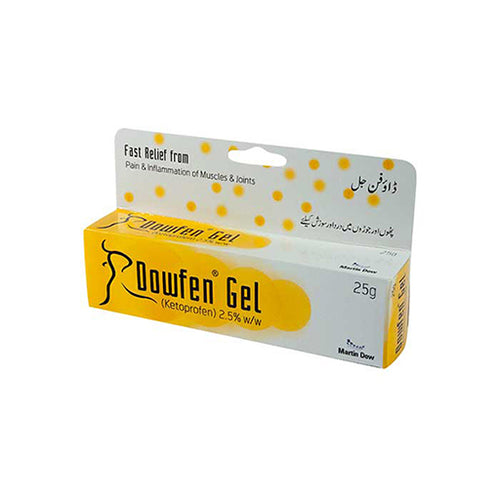 Dowfen 2.5% Gel – Topical Pain Relief for Muscle & Joint Pain (25g Tube)