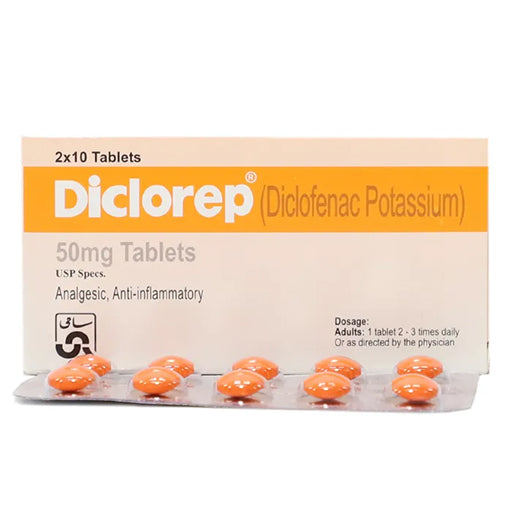 Diclorep 50mg Tablets – Fast Pain & Inflammation Relief (Diclofenac Sodium 20’s)