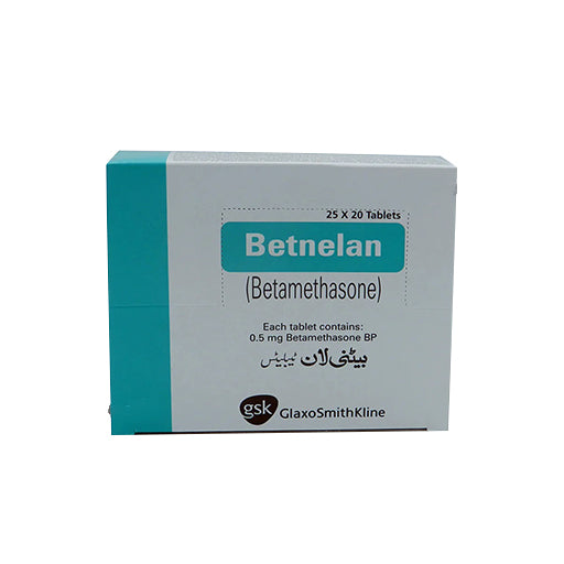 Betnelan 0.5mg Tablets (500’s) – Corticosteroid for Inflammation, Allergies & Autoimmune Conditions (Betamethasone)