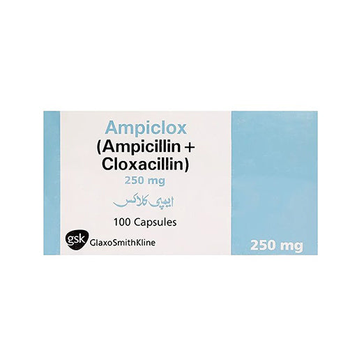 Ampiclox 250mg Capsules (100’s) – Broad-Spectrum Antibiotic for Bacterial Infections