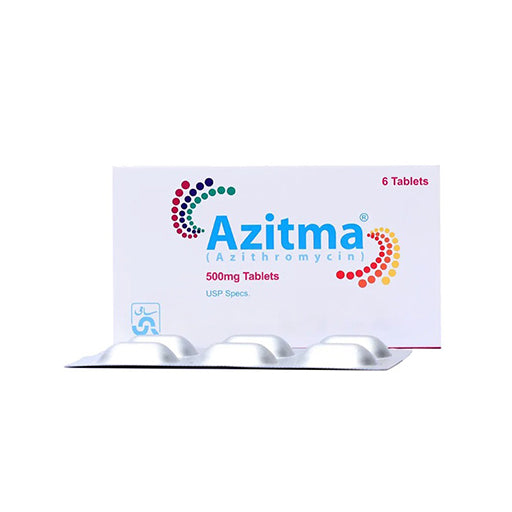 Azitma (500mg) 6 Tablets – Azithromycin Antibiotic for Throat, Chest, Skin & Ear Infections