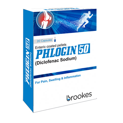 Phlogin (50mg) – Anti-Inflammatory & Pain Relief Capsules (20 Capsules)