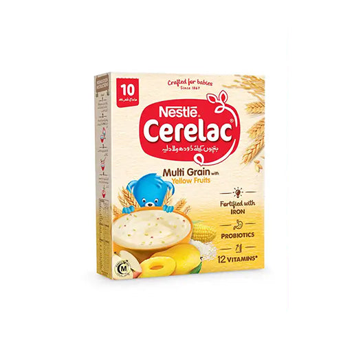 Nestlé Cerelac Yellow Fruit Baby Cereal – 175g | Nutritious Complementary Food for Babies (10 Months +)