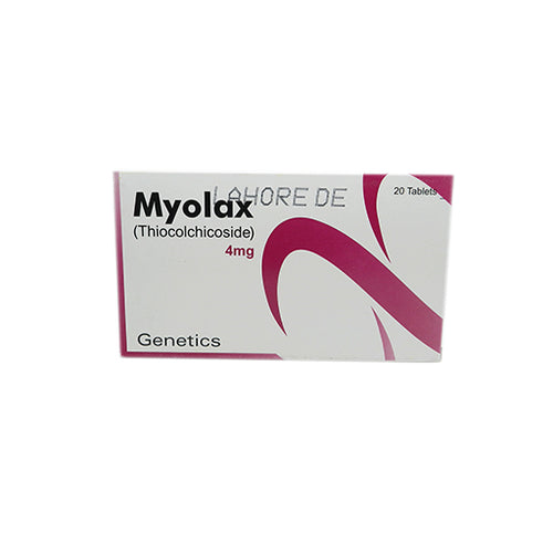 Myolax (4mg) – Muscle Relaxant Tablets for Spasms & Pain Relief (20 Tablets)