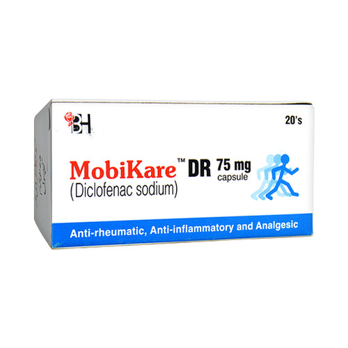 Mobikare DR (75mg) – Anti-Inflammatory & Pain Relief Capsules (20 Capsules)