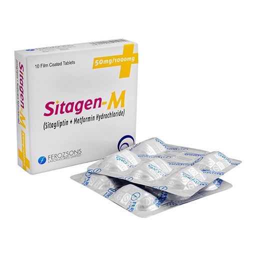 Sitagen-M (50/1000mg) 10 Tablets