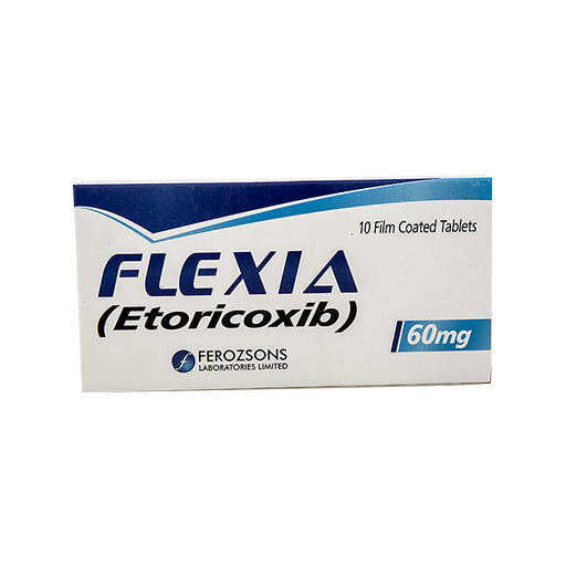 Flexia (60mg) – Muscle Relaxant & Pain Relief Tablets (10 Tablets)