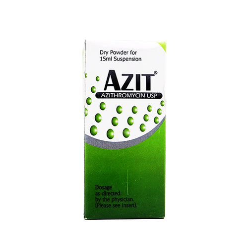 Azit (200mg/5ml) Suspension 15ml – Azithromycin Antibiotic for Throat, Ear, & Respiratory Infections in Children