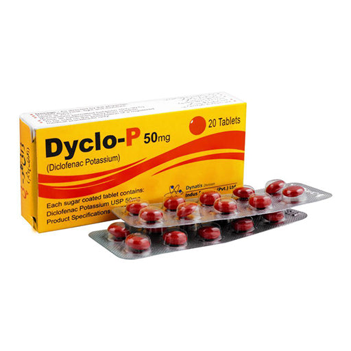 Dyclo-P 50mg Tablets – Fast Relief from Pain, Inflammation & Swelling (Diclofenac Potassium)