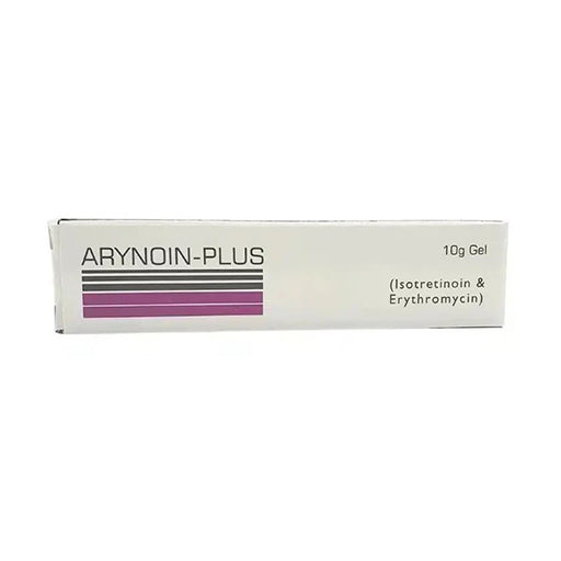 Arynoin Plus (0.05%/2%) 10g Gel – Tretinoin & Clindamycin Topical Gel for Acne, Blackheads & Pimples
