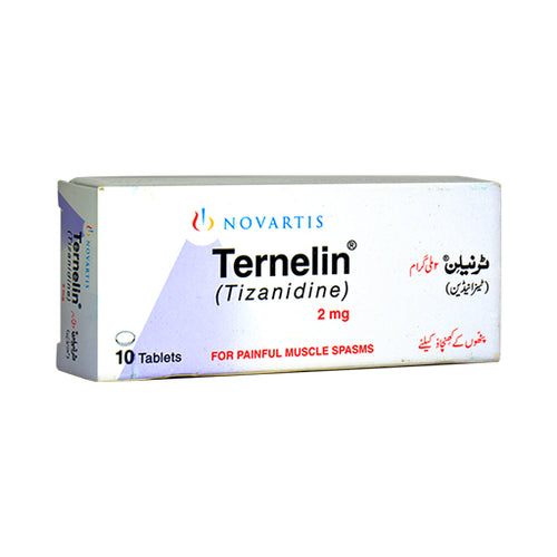 Ternelin 2mg Tablets (10 Tablets) – Muscle Relaxant for Spasm Relief