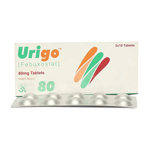 Urigo 80mg Tablets (20 Tablets) – Effective Treatment for Gout and Hyperuricemia