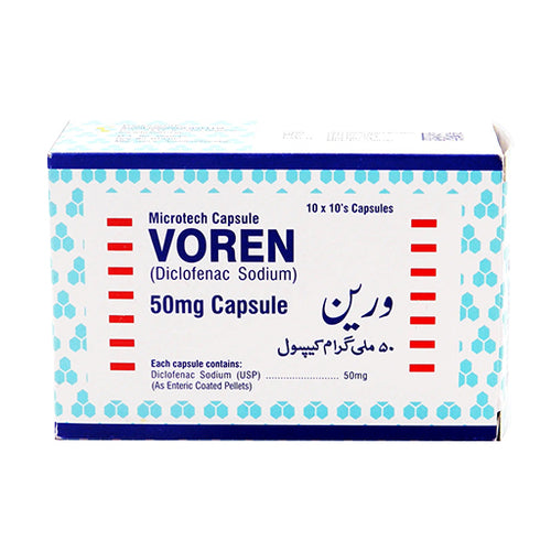Voren 50mg Tablets (100 Tablets) – Fast-Acting Pain Relief for Inflammation