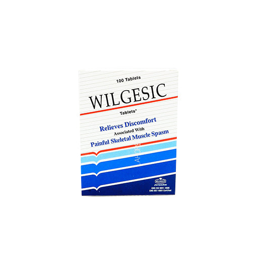 Wilgesic 450mg/35mg Tablets – 100 Tablets – Muscle Relaxant & Analgesic