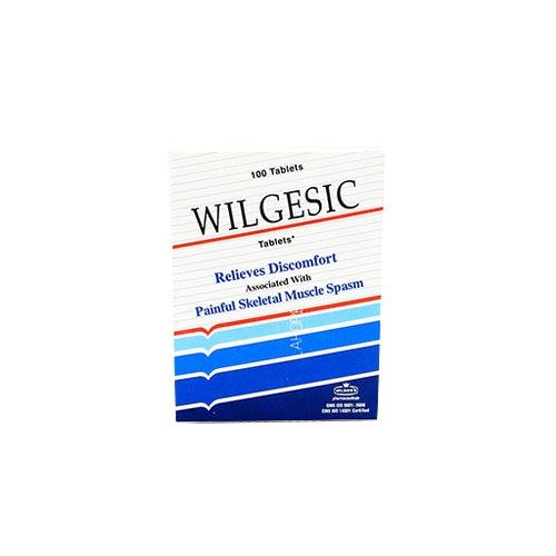 Wilgesic 450mg/35mg Tablets – 100 Tablets – Muscle Relaxant & Analgesic