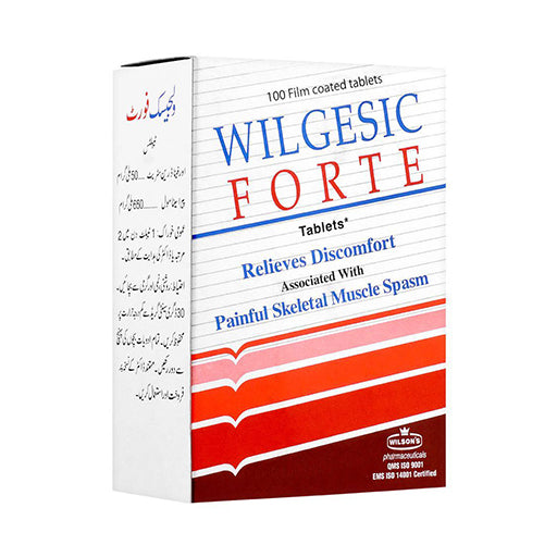 Wilgesic Forte 650mg/50mg Tablets – 100 Tablets – Enhanced Pain Relief & Muscle Relaxant