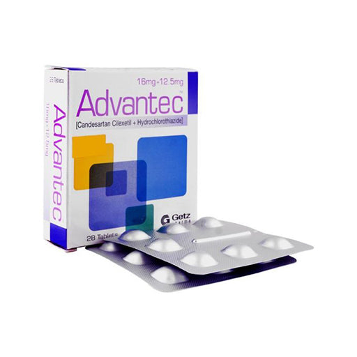 Advantec 16/12.5mg Tablets – 28 Tablets – Effective Blood Pressure & Heart Support