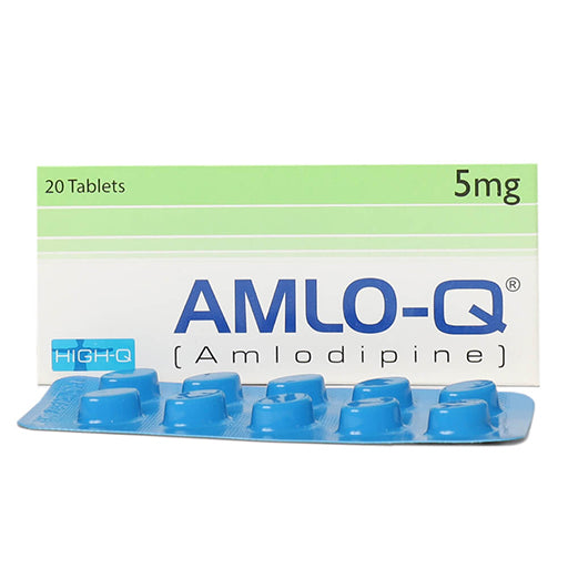Amlo-Q 5mg Tablets – 20 Tablets – Blood Pressure & Heart Health Support