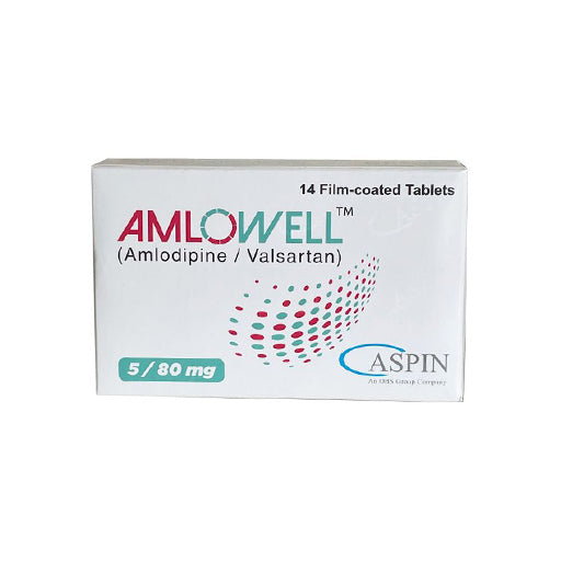 Amlowell 5/80mg Tablets – 14 Tablets – Hypertension & Heart Health Support