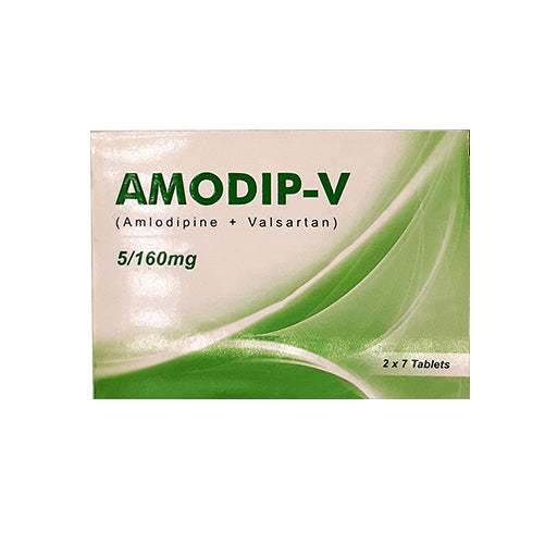 Amodip-V 5/160mg Tablets – 14 Tablets – Hypertension & Heart Health Support