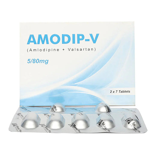 Amodip-V 5/80mg Tablets – 14 Tablets – Blood Pressure & Heart Health Support