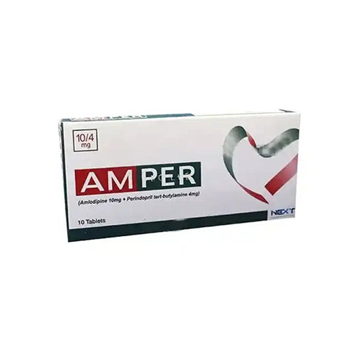 Amper 10/4mg Tablets – 10 Tablets – Blood Pressure & Heart Health Support