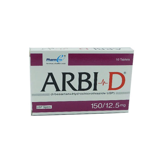 Arbi-D 150/12.5mg Tablets – 10 Tablets – Blood Pressure & Cholesterol Management