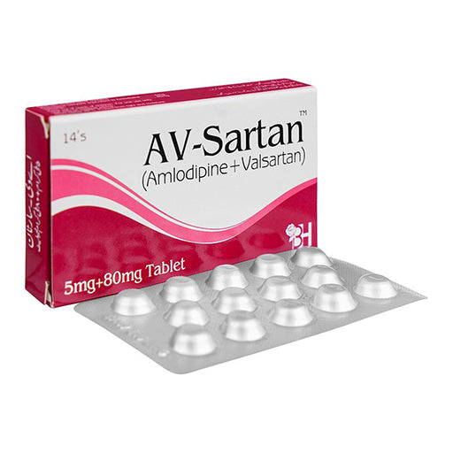 AV-Sartan 5/80mg Tablets – 14 Tablets – Dual Action Blood Pressure Support