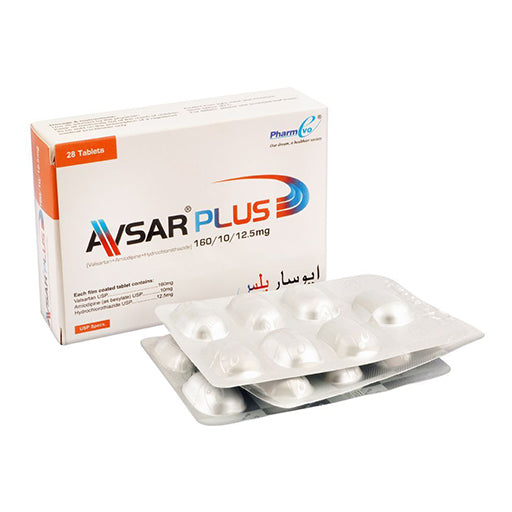 Avsar Plus 10/160/12.5mg Tablets – 28 Tablets – Advanced Hypertension & Heart Health Support