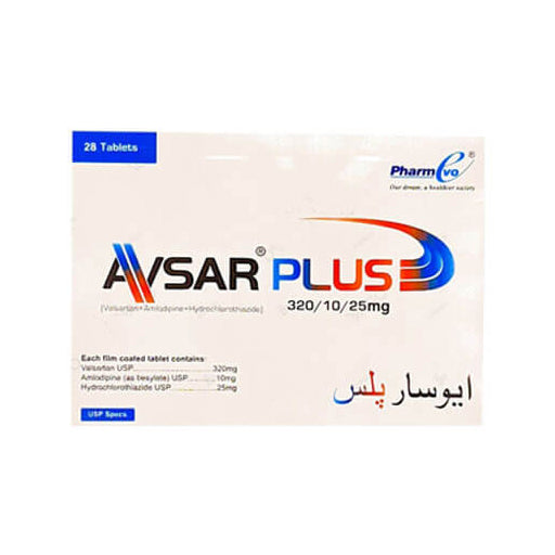 Avsar Plus 0320/10/25mg Tablets – 28 Tablets – Advanced Blood Pressure & Heart Health Support