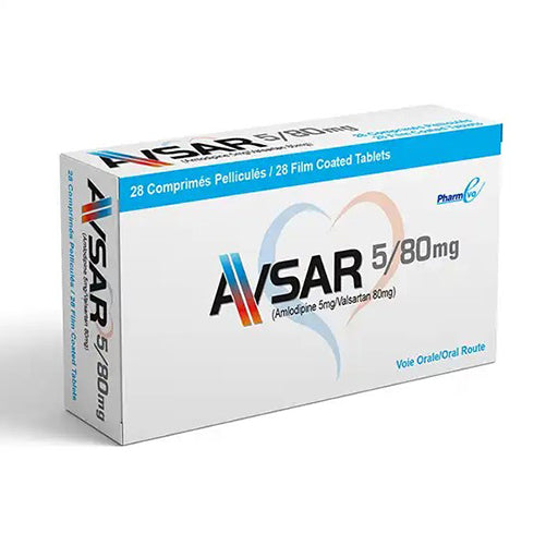 Avsar 5/80mg Tablets – 14 Tablets – Blood Pressure & Heart Health Support