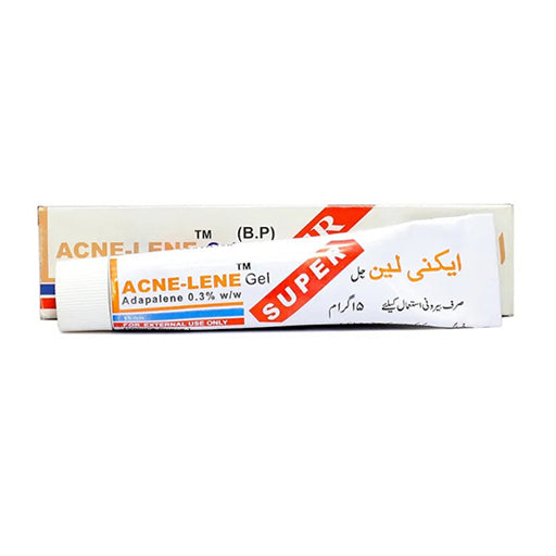 Acne-Lene Super 0.3% Gel (15g) – Adapalene Topical Retinoid Gel for Acne, Pimples & Blackheads